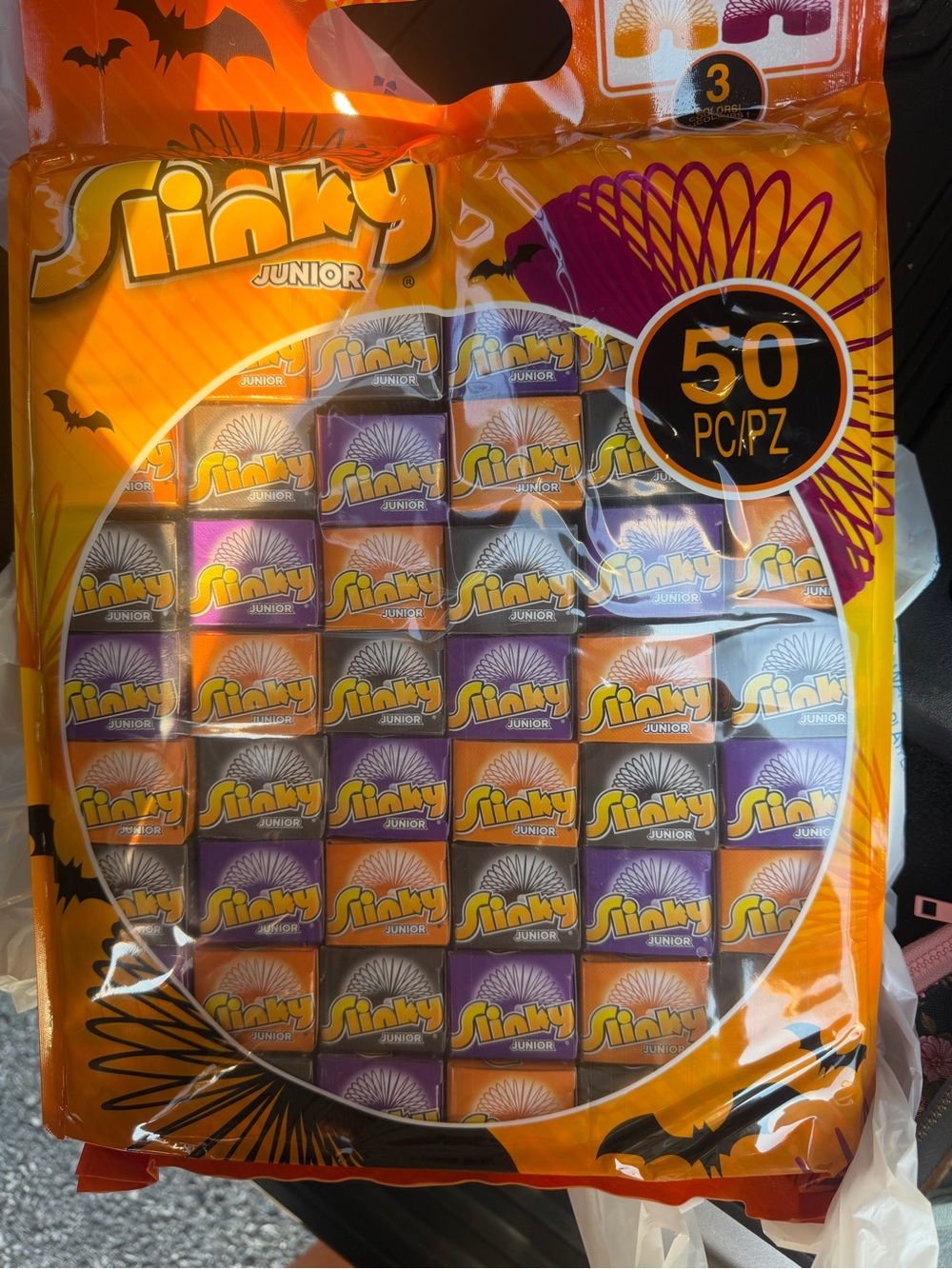 Slinky Brand Orange & Purple Mini Slinkies - 50 Pack